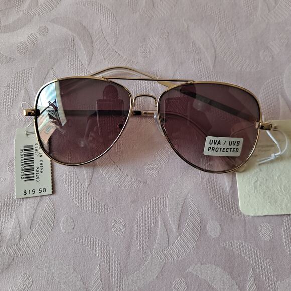 NWT J. Crew Factory Kids Mono Aviator Sunglasses Gold Tone Tinted Lens - Picture 11 of 14